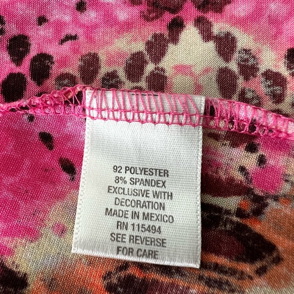 Ruffled sleeveless Vibrant summer dress barn top M - Picture 7 of 9